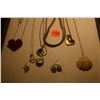 Image 3 : SILVER & SILVER TONE CHAINS, PENDANTS & EARRINGS (13 PCS)