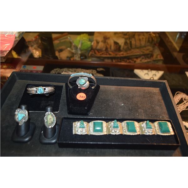 STERLING SILVER RINGS & BRACELETS (6 PCS)