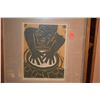 Image 2 : FRAMED WOODCUT, "KAWA MAKING"; SIGNED JEAN CHARLOT