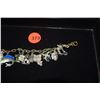 Image 2 : STERLING SILVER CHARM BRACELET W/12 CHARMS (25 G)