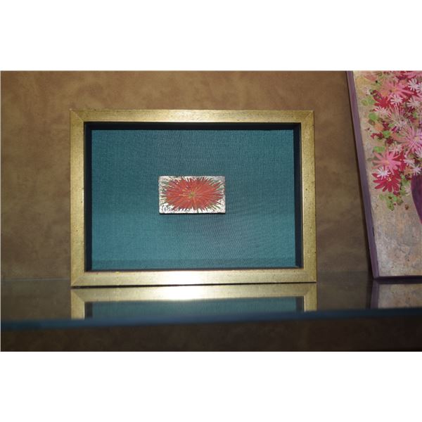 FRAMED ART, "FLORAL"; TATSUO ITO (9 1/2" X 6 3/4")