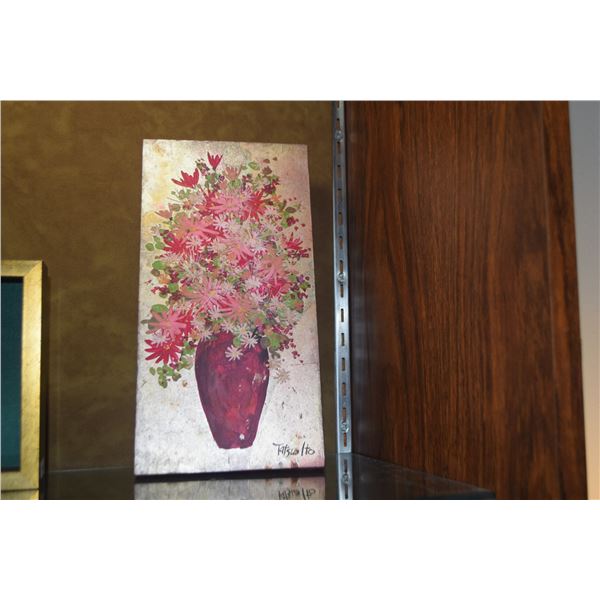 UNFRAMED ART, "FLORAL"; TATSUO ITO (6 1/8" X 12")