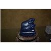 Image 4 : CHINESE SODALITE CARVINGS W/STAND (3 PCS)