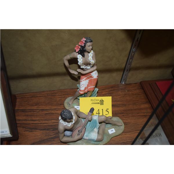 GILL FINE PORCELAIN FIGURES: "UKULELE BOY" & "GRACEFUL DANCER" (2 PCS)