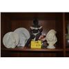 Image 1 : VINTAGE LADY HEAD VASES & STATUE (4 PCS)