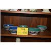 Image 1 : CHINESE SCALLOPED BOWLS (GREEN & BLUE) (9 PCS)
