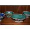 Image 3 : CHINESE SCALLOPED BOWLS (GREEN & BLUE) (9 PCS)