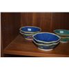 Image 4 : CHINESE SCALLOPED BOWLS (GREEN & BLUE) (9 PCS)