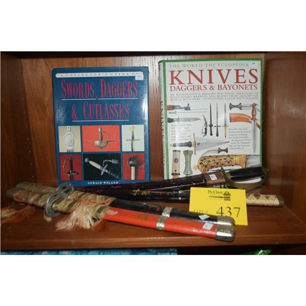 COLLECTION OF (REAL & TOY) SWORDS & BOOKS (6 PCS)