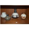 Image 2 : COLLECTION OF ASSORTED VASES (ALL SIGNED) (4 PCS)