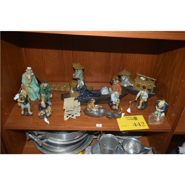 COLLECTION OF MUD MEN (12 PCS)