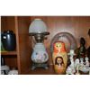 Image 8 : MIXED LOT: DRESDEN FLORAL CANDLE HOLDERS, HEIDI HAUS CLOCK, GERMAN DOLLS, PICTURE FRAME, MURANO STYL