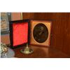 Image 3 : MIXED LOT: FRAMED PHOTOS, STATUARY, BOWLS, BOXES, SHARKS TOOTH, ETC. (19 PCS)