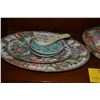 Image 4 : ROSE MEDALLION CANTON SERVING BOWLS, COVERED BOWL, PLATTERS, SALAD BOWLS & SOUP SPOONS (10 PCS)