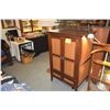 Image 1 : WOOD & BAMBOO STORAGE MEDIA CABINET W/2 DRAWERS (30" X 23 1/2" X 48 1/4")