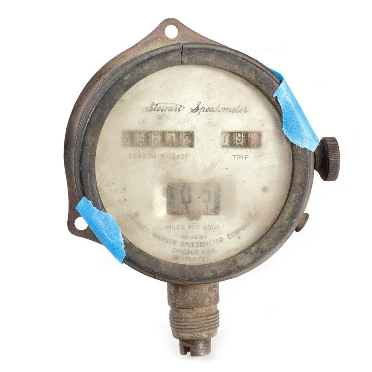 Antique Automobile Speedometer. Stewart Warner Speedometer