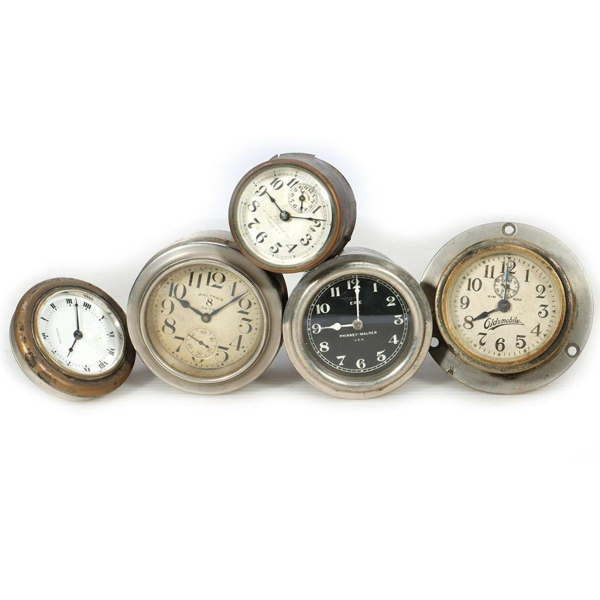Antique Car Clocks Oldsmobile 8 Day, PhinneyWalker, Waltham, Waltham