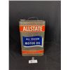 Image 1 : Large Allstate Heavy Duty Motor Oil Tin (2 Gallon)
