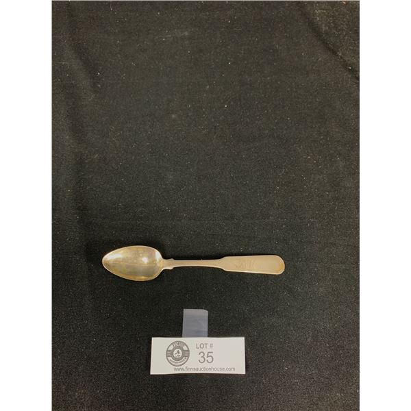 Very Nice Vintage Silver Spoon Nicely Engraved with Hallmarks