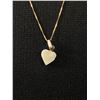 Image 2 : Beautiful 10k Gold Necklace with Heart Pendants 1.73g