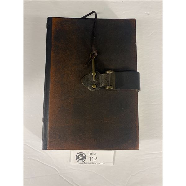 Leather Journal with Lock and Key Made in Italy