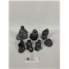 Image 1 : A set of 7 "Wolf" Decorative Figurines