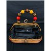 Image 2 : Vintage Cool Colorful Wooden Purse, 11 x 2.5 x 5"