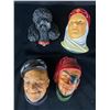 Image 2 : Lot of 9 Bossons Heads (Poodle, Pirate, Mastiff )