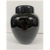 Image 8 : Nice Black Vase with Flower Design + 2 Unique Metal Book Ends