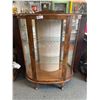 Image 1 : 36" x 14" x45" Curio Cabinet with Curved Glass and Glass Shelves. NO SHIPPING