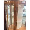 Image 2 : 36" x 14" x45" Curio Cabinet with Curved Glass and Glass Shelves. NO SHIPPING
