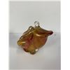 Image 2 : Lot of 2 Large Art Glass Animals. Red Deer and a Gold Frog. Both are Larger Sized