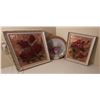 Image 2 : 3 Rose Pictures 2 Painted Copper Round Plate 12"Wide X 14"Tall and 12" Diameter
