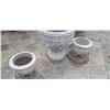 Image 2 : Three Outdoor Planters One Cracked 27"Diamter X 25"Tall Smaller 16"Diameter X 12"Tall Very Heavy