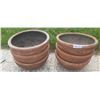 Image 1 : Six Terra Cotta Planters 16"Tall X 7"Tall Some Damage