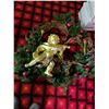Image 4 : Large Christmas Wreath With Cherub 53"Tall X 55"Wide