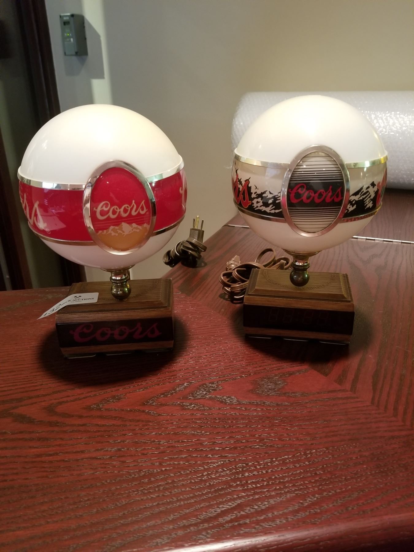 Two Coors Light Bar Lamps 11"Tall X 6"Wide