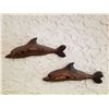 Image 1 : Two Wooden Dolphins 17" Long X 5" Wide