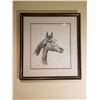Image 3 : Two Framed Pictures 26" Wide X 22" Tall ---- Horse Drawing 22" Wide X 23" Tall Sylvia Lenzer