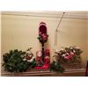 Image 1 : Lot of Christmas Decorations Sleigh, Mailbox 34" Tall, Wreath with Lights