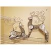 Image 1 : Two Metal Deer Christmas Decorations Large Deer is 24" Tall X 16" Long