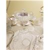 Image 2 : Large Crystal Decanter Kerosene Lamp Base and Glass Dishes