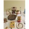 Image 4 : Home Decor Lot, Music Box, Nesting Dolls, and Three Glass Mushrooms