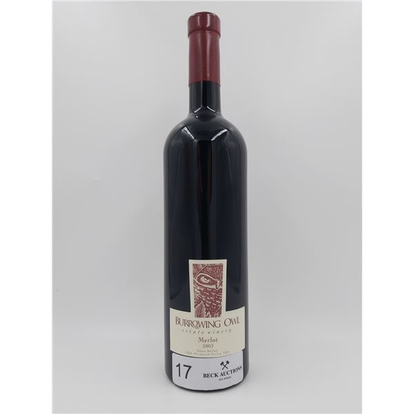 Burrowing Owl Estate Winery Merlot 2003 14.3%