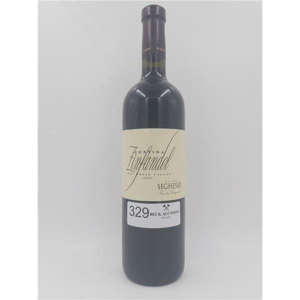 Cortina Dry Creek Valley Seghesio Family Vineyards Zinfandel 2002 15.7%