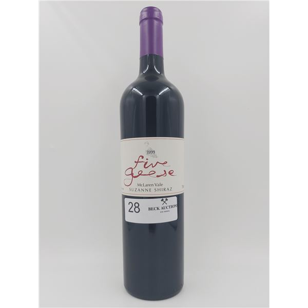 Five Geese McLaren Vale Suzanne Shiraz 1999 Vintage 14.5%