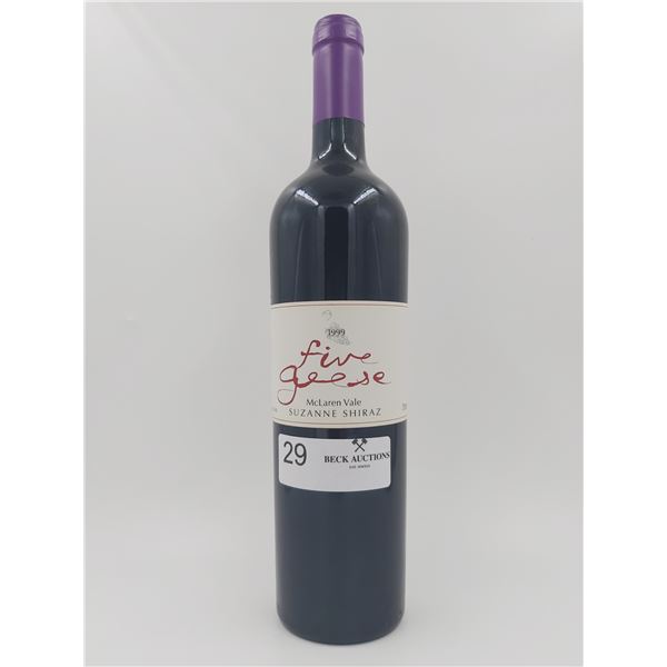 Five Geese McLaren Vale Suzanne Shiraz 1999 Vintage 14.5%