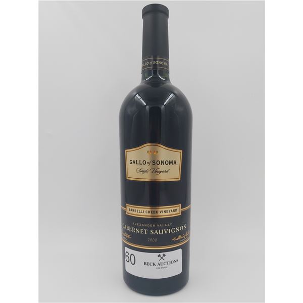 Gallo of Sonoma Barrelli Creek Vineyard Alexander Valley Cabernet Sauvignon 2000 15.7%