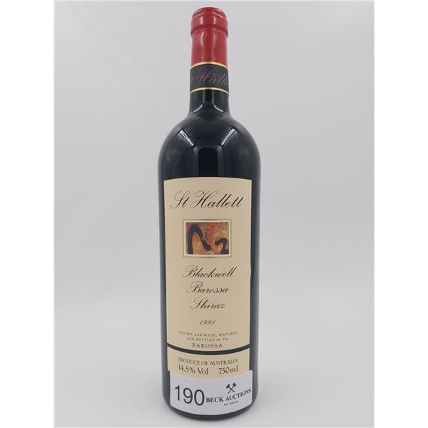 St Hallett Wines Australia Blackwell Barossa Shiraz 1998 Vintage 14.5%