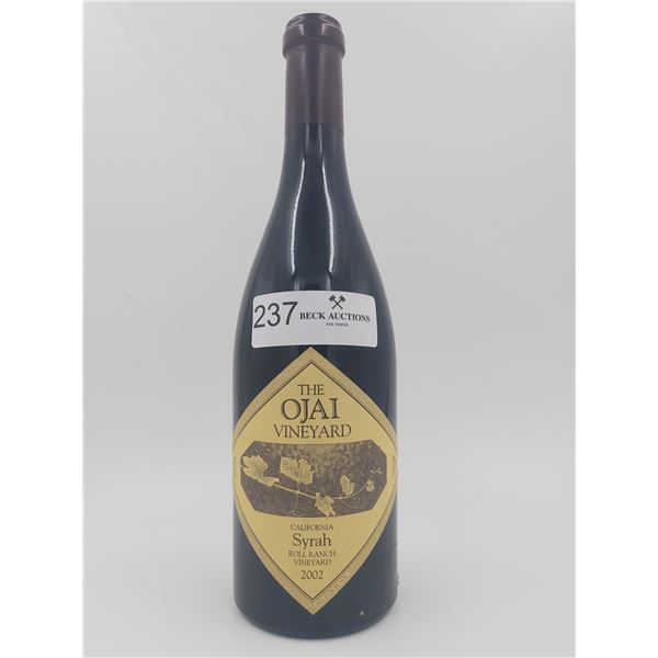 The Ojai Vineyard Roll Ranch Vineyard Syrah 2002 Vintage 15.0%